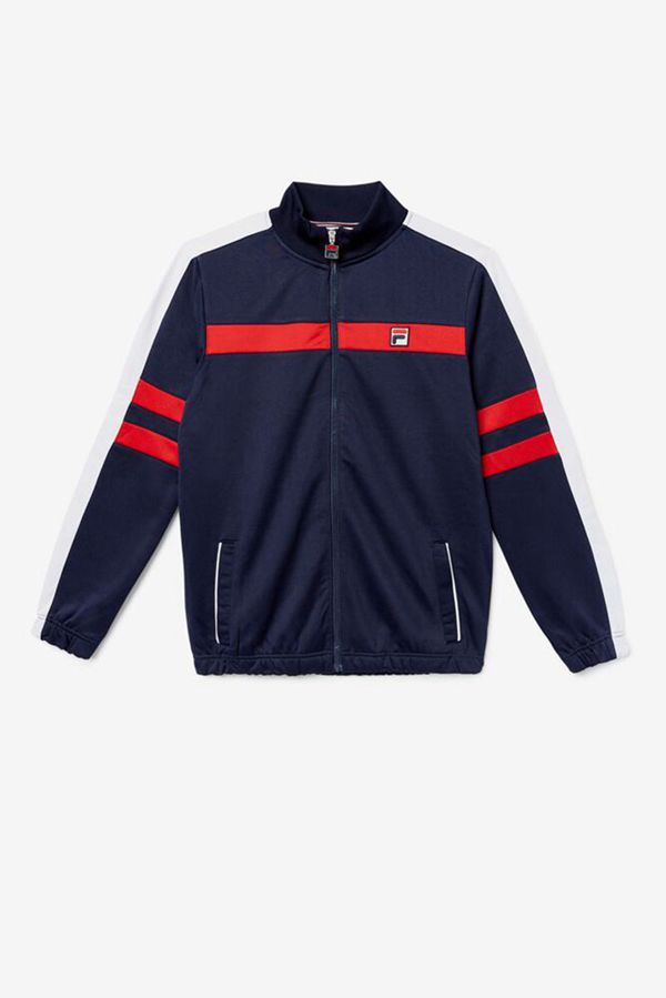 Fila Peridot Track Men's Jackets - Navy,NZ 683-7413